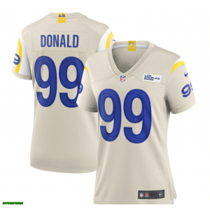 Nike Rams 99 Aaron Donald Cream Vapor Limited Women Jersey