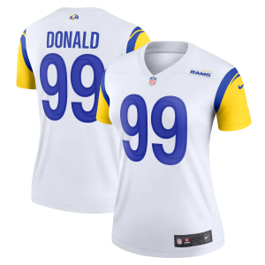 Nike Rams 99 Aaron Donald White Vapor Untouchable Limited Women Jersey