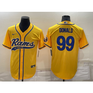 Nike Rams 99 Aaron Donald Yellow Vapor Baseball Limited Men Jersey Nike Rams 99 Aaron Donald Yellow Vapor Baseball Limited Men Jersey