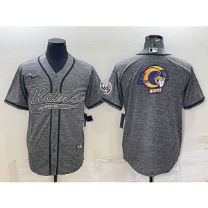 Nike Rams Blank Grey Vapor Baseball Logo Limited Men Jersey Nike Rams Blank Grey Vapor Baseball Logo Limited Men Jersey