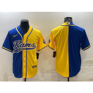 Nike Rams Blank Royal Yellow Split With Patch Vapor Baseball Limited Men Jersey Nike Rams Blank Royal Yellow Split With Patch Vapor Baseball Limited Men Jersey