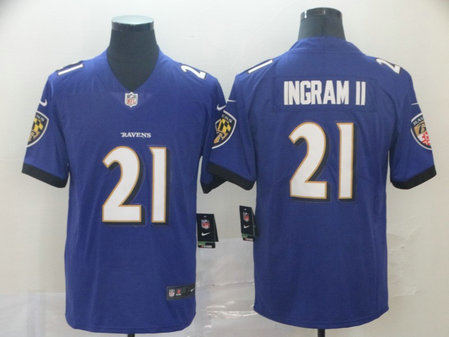 Nike Ravens 21 Mark Ingram II Purple Vapor Untouchable Limited Jersey