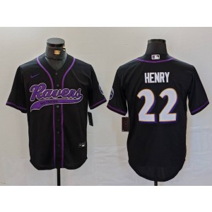 Nike Ravens 22 Derrick Henry Black Vapor Baseball Limited Men Jersey