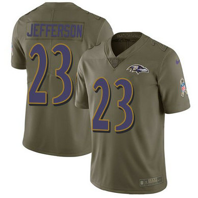 Nike Ravens 23 Tony Jefferson Olive Salute To Service Limited Jersey Nike Ravens 23 Tony Jefferson Olive Salute To Service Limited Jersey