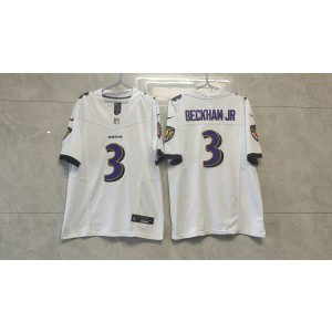 Nike Ravens 3 Odell Beckham White 2023 F.U.S.E Vapor Limited Men Jersey Nike Ravens 3 Odell Beckham White 2023 F.U.S.E Vapor Limited Men Jersey