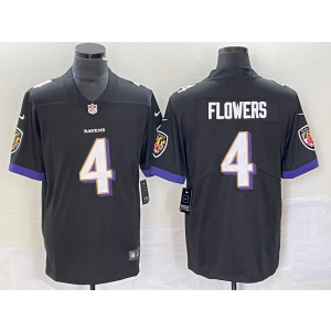 Nike Ravens 4 Flowers Black Vapor Untouchable Limited Jersey