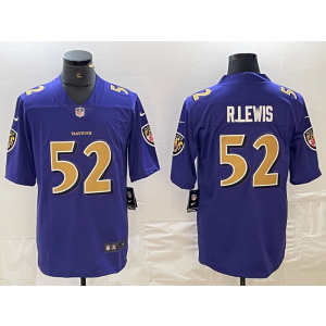 Nike Ravens 52 Ray Lewis Purple Vapor Untouchable Limited Men Jersey