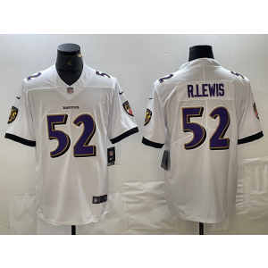 Nike Ravens 52 Ray Lewis White Vapor Untouchable Limited Men Jersey