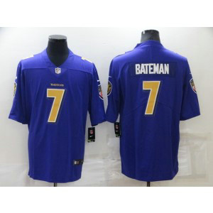 Nike Ravens 7 Rashod Bateman Purple Color Rush Limited Men Jersey Nike Ravens 7 Rashod Bateman Purple Color Rush Limited Men Jersey
