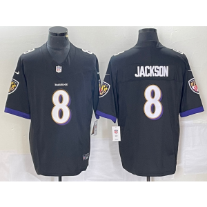 Nike Ravens 8 Lamar Jackson Black 2023 F.U.S.E Vapor Limited Men Jersey Nike Ravens 8 Lamar Jackson Black 2023 F.U.S.E Vapor Limited Men Jersey