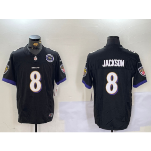 Nike Ravens 8 Lamar Jackson Black F.U.S.E. Vapor Limited Men Jersey Nike Ravens 8 Lamar Jackson Black F.U.S.E. Vapor Limited Men Jersey