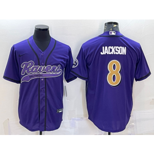 Nike Ravens 8 Lamar Jackson Purple Gold Vapor Baseball Limited Men Jersey Nike Ravens 8 Lamar Jackson Purple Gold Vapor Baseball Limited Men Jersey