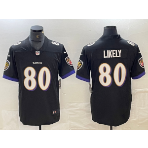Nike Ravens 80 LIKELY Black Gold Vapor Untouchable Limited Men Jersey