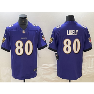 Nike Ravens 80 LIKELY Purple Vapor Untouchable Limited Men Jersey