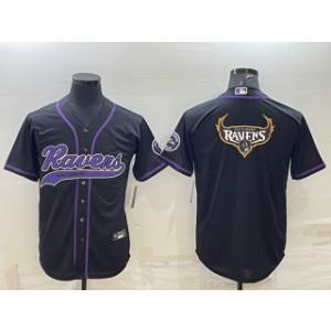 Nike Ravens Blank Black With Patch Vapor Baseball Logo Limited Men Jersey Nike Ravens Blank Black With Patch Vapor Baseball Logo Limited Men Jersey