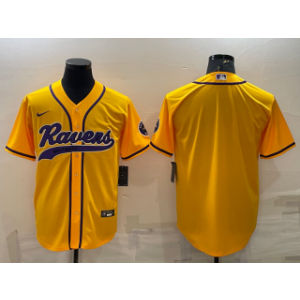 Nike Ravens Blank Yellow With Patch Vapor Baseball Limited Men Jersey Nike Ravens Blank Yellow With Patch Vapor Baseball Limited Men Jersey