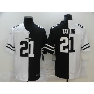 Nike Redskins 21 Sean Taylor Black And White Split Vapor Limited Men Jersey