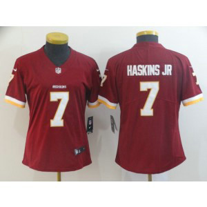Nike Redskins 7 Dwayne Haskins Jr Burgundy Vapor Untouchable Limited Women Jersey