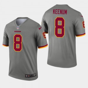 Nike Redskins 8 Case Keenum Grey Inverted Legend Men Jersey Nike Redskins 8 Case Keenum Grey Inverted Legend Men Jersey