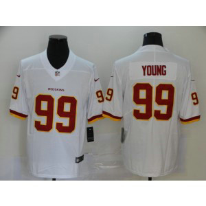 Nike Redskins 99 Chase Young White 2020 NFL Draft Vapor Limited Men Jersey