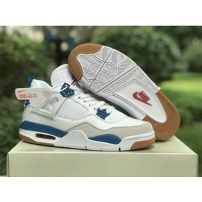 Nike SB x Air Jordan 4 White Black Shoes 1