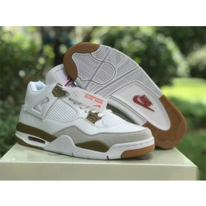 Nike SB x Air Jordan 4 White Brown Shoes