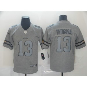 Nike Saints 13 Michael Thomas 2019 Gray Gridiron Gray Vapor Untouchable Limited Men Jersey