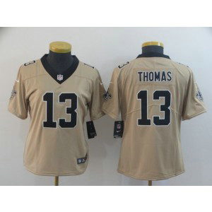 Nike Saints 13 Michael Thomas Gold Inverted Legend Women Jersey