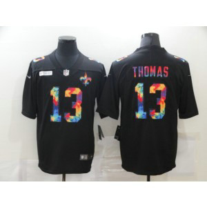 Nike Saints 13 Michael Thomas Rainbow Black Limited Men Jersey Nike Saints 13 Michael Thomas Rainbow Black Limited Men Jersey