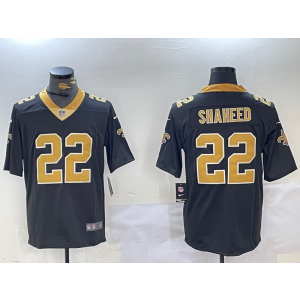 Nike Saints 22 Rashid Shaheed Black Gold Vapor Untouchable Limited Men Jersey