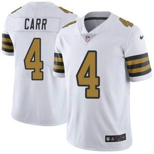 Nike Saints 4 Derek Carr White Color Rush Limited Men Jersey
