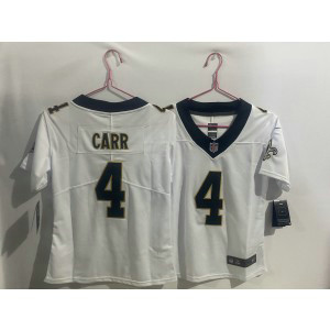 Nike Saints 4 Derek Carr White Vapor Limited Youth Jersey