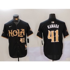 Nike Saints 41 Alvin Kamara Black Vapor Nola Baseball Limited Men Jersey Nike Saints 41 Alvin Kamara Black Vapor Nola Baseball Limited Men Jersey
