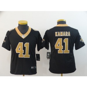 Nike Saints 41 Alvin Kamara Black Vapor Untouchable Limited Youth Jersey