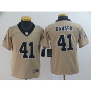 Nike Saints 41 Alvin Kamara Gold Inverted Legend Youth Jersey