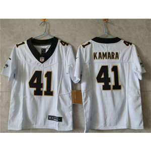 Nike Saints 41 Alvin Kamara White F.U.S.E. Vapor Limited Youth Jersey