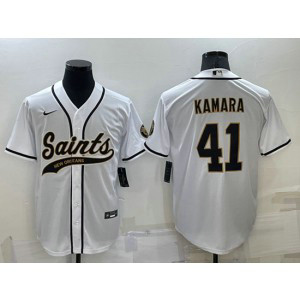 Nike Saints 41 Alvin Kamara White Vapor Baseball Limited Men Jersey