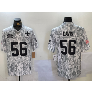Nike Saints 56 DeMario Davis Arctic Camo 2024 F.U.S.E. Salute to Service Limited Men Jersey