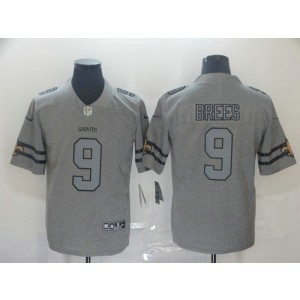 Nike Saints 9 Drew Brees 2019 Gray Gridiron Gray Vapor Untouchable Limited Men Jersey