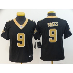 Nike Saints 9 Drew Brees Black Vapor Untouchable Limited Youth Jersey