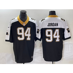 Nike Saints 94 Cameron Jordan Black Gold 2023 F.U.S.E Vapor Limited Men Jersey
