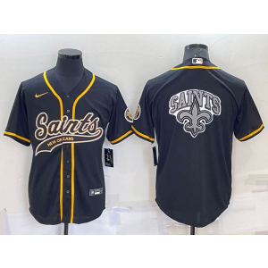 Nike Saints Blank Black Vapor Baseball Logo Limited Men Jersey