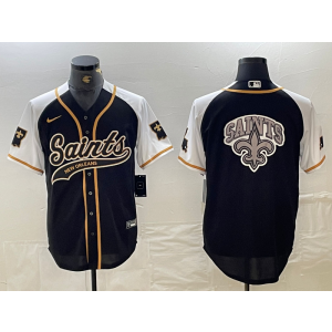 Nike Saints Blank Black White Vapor Baseball Logo Limited Men Jersey