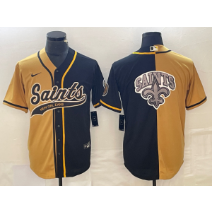 Nike Saints Gold Black Split Vapor Limited Men Jersey