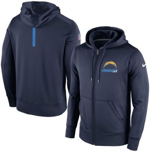 Nike San Diego Chargers Navy Blue Sideline Zip Prefermance Hoodie