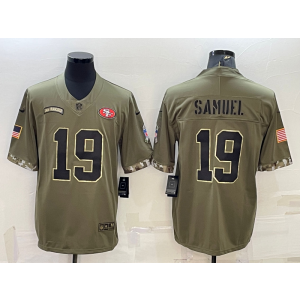 Nike San Francisco 49ers 19 Deebo Samuel Olive 2022 Salute To Service Limited Men Jersey