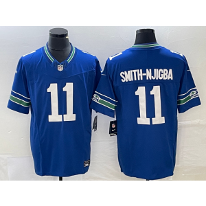 Nike Seahawks 11 Jaxon Smith-Njigba Royal 2023 F.U.S.E Vapor Limited Men Jersey
