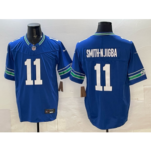 Nike Seahawks 11 Smith-Njigba Blue F.U.S.E. Vapor Limited Men Jersey Nike Seahawks 11 Smith-Njigba Blue F.U.S.E. Vapor Limited Men Jersey