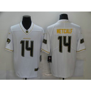Nike Seahawks 14 D.K. Metcalf White Gold Limited Men Jersey Nike Seahawks 14 D.K. Metcalf White Gold Limited Men Jersey