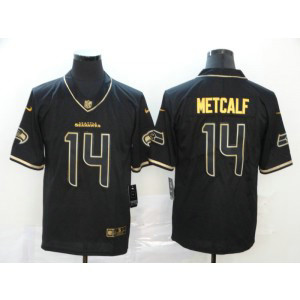 Nike Seahawks 14 DK Metcalf Black Gold Limited Men Jersey Nike Seahawks 14 DK Metcalf Black Gold Limited Men Jersey